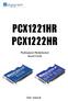 PCX1221HR PCX1222HR. Professional Multichannel Sound Cards. User manual