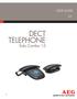 USER GUIDE DECT TELEPHONE. Solo Combo 15