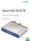 Skyus 4G LTE/XLTE. Quick Start Guide Verizon