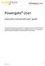 Powergate³ User. Instruction manual and user s guide