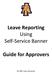 Leave Reporting Using Self-Service Banner