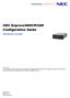 NEC Express5800/R320f Configuration Guide