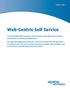 Web-Centric Self Service