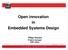 Open innovation in Embedded Systems Design