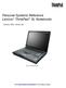 Personal Systems Reference Lenovo ThinkPad SL Notebooks