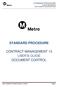 STANDARD PROCEDURE CONTRACT MANAGEMENT 13 USER S GUIDE DOCUMENT CONTROL