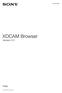 (1) XDCAM Browser. Version 2.0. Help Sony Corporation