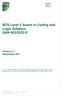 BCS Level 3 Award in Coding and Logic Syllabus QAN 603/0523/X