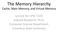 The Memory Hierarchy Cache, Main Memory, and Virtual Memory