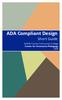ADA Compliant Design. Short Guide