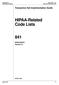 HIPAA-Related Code Lists
