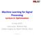 Machine Learning for Signal Processing Lecture 4: Optimization