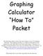 Graphing Calculator How To Packet