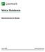 Voice Guidance. Administrator's Guide