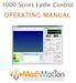 1000 Series Lathe Control OPERATING MANUAL. Specializing in CNC Automation and Motion Control