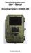 Infrared Digital Scouting Camera User s Manual Scouting Camera SG560K-8M