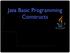 Java Basic Programming Constructs
