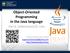 Object-Oriented Programming in the Java language