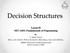 Decision Structures. Lesson 03 MIT 11053, Fundamentals of Programming