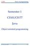 Semester 1 CI101/CI177. Java