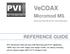 VeCOAX. Micromod MS REFERENCE GUIDE