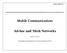 Mobile Communications. Ad-hoc and Mesh Networks