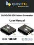 3G/HD/SD-SDI Pattern Generator. User Manual