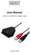 User Manual. USB2.0 to IDE and SATA Adapter Cable. Model: DA-70202