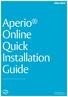 Aperio Online Quick Installation Guide