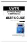 UWTR. USER S GUIDE (Applicable to UWriter Software Version or later) OTP/Flash Writer for EM78 Series ELAN MICROELECTRONICS CORP.