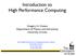 Introduction to High Performance Computing