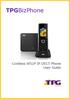 TPGBizPhone. Cordless W52P IP DECT Phone User Guide