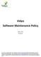 Vidyo Software Maintenance Policy