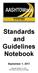 Standards and Guidelines Notebook September 1, 2017