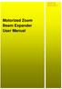COPYRIGHT 2013 WAVELENGTH OPTO- ELECTRONIC (S)PTE., LTD PUBLISHED 05/02/2013. Motorized Zoom Beam Expander User Manual