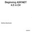 Beginning ASP.NET. 4.5 in C# Matthew MacDonald