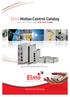 Elmo Motion Control Catalog Motion Control Solutions Made Small, Smart & Simple
