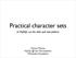 Practical character sets