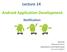 Lecture 14. Android Application Development
