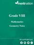 Grade VIII. Mathematics Geometry Notes. #GrowWithGreen