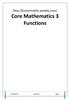 Core Mathematics 3 Functions