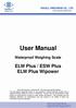 User Manual. Waterproof Weighing Scale. ELW Plus / ESW Plus ELW Plus Wipower