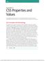 Appendix D CSS Properties and Values