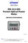 PM-212-SI3 Pocket Optical Power Meter INSTRUCTION MANUAL