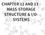 CHAPTER 12 AND 13 - MASS-STORAGE STRUCTURE & I/O- SYSTEMS