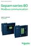 Electrical network protection. Sepam series 80. Modbus communication. User s manual 10/2009
