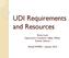 UDI Requirements and Resources