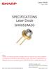 SPECIFICATIONS. Laser Diode GH0652AA2G
