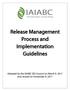 Release Management Process and Implementation Guidelines