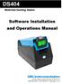 DS404. Software Installation and Operations Manual. Multi-Inlet Docking Station. (800) (734)